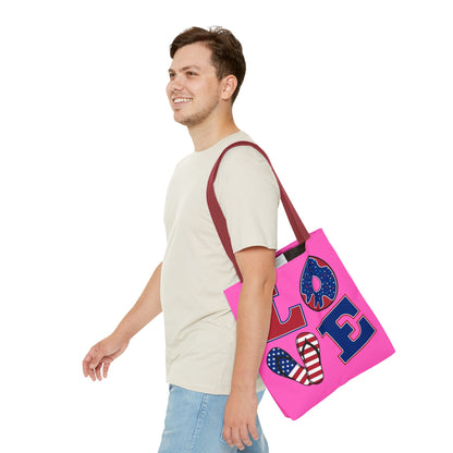 Pink Tote Bag - Vibrant and Playful Design for Summer Outings and Gifts