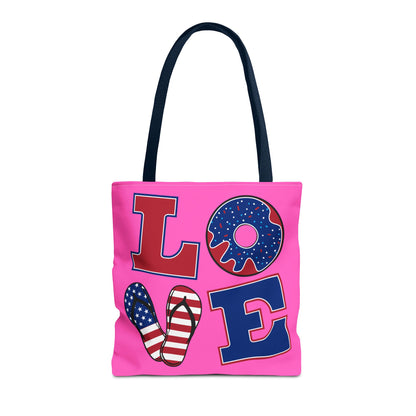 Pink Tote Bag - Vibrant and Playful Design for Summer Outings and Gifts