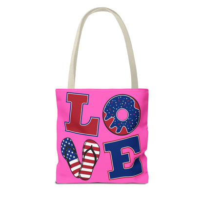 Pink Tote Bag - Vibrant and Playful Design for Summer Outings and Gifts