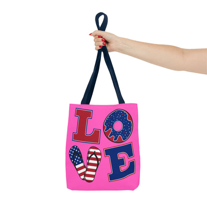 Pink Tote Bag - Vibrant and Playful Design for Summer Outings and Gifts