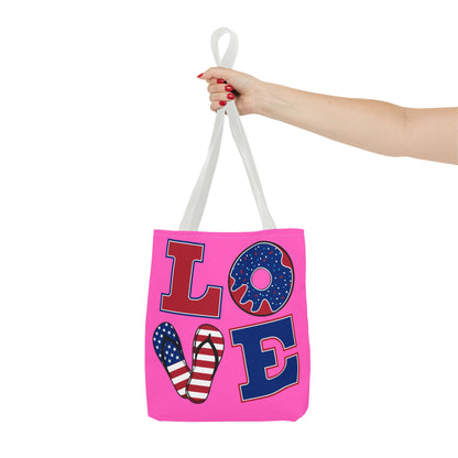 Pink Tote Bag - Vibrant and Playful Design for Summer Outings and Gifts