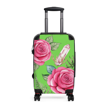 Suitcase with Roses and Crystal Motif Traveler's Dream Luggage