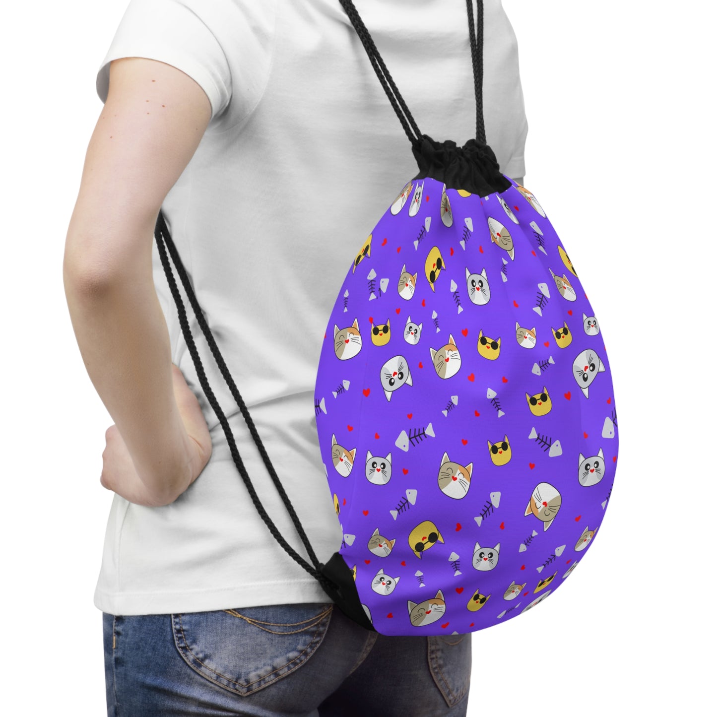 Cat Drawstring Bag