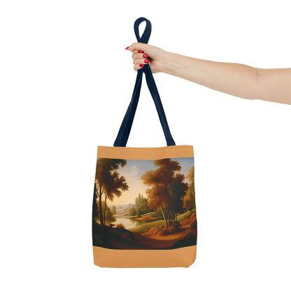 Polyester Tote Bag with Custom Prints and Multiple Handle Colors