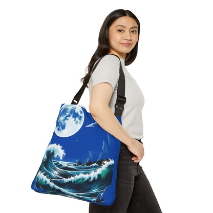 Wave Adjustable Tote Bag with Vibrant Colors and Adjustable Strap