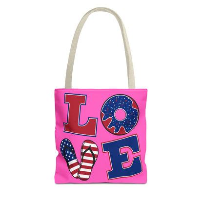 Pink Tote Bag - Vibrant and Playful Design for Summer Outings and Gifts