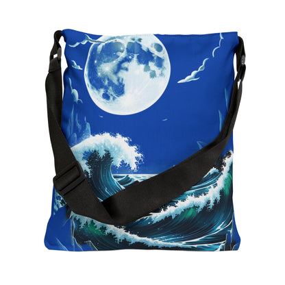 Wave Adjustable Tote Bag with Vibrant Colors and Adjustable Strap