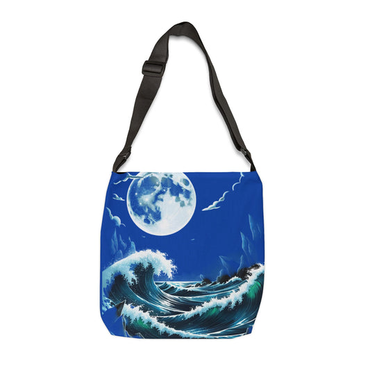 Wave Adjustable Tote Bag with Vibrant Colors and Adjustable Strap