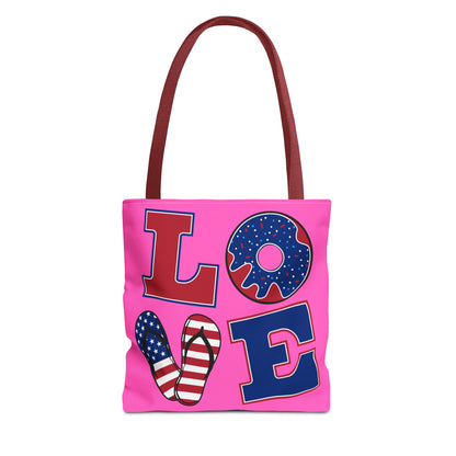 Pink Tote Bag - Vibrant and Playful Design for Summer Outings and Gifts