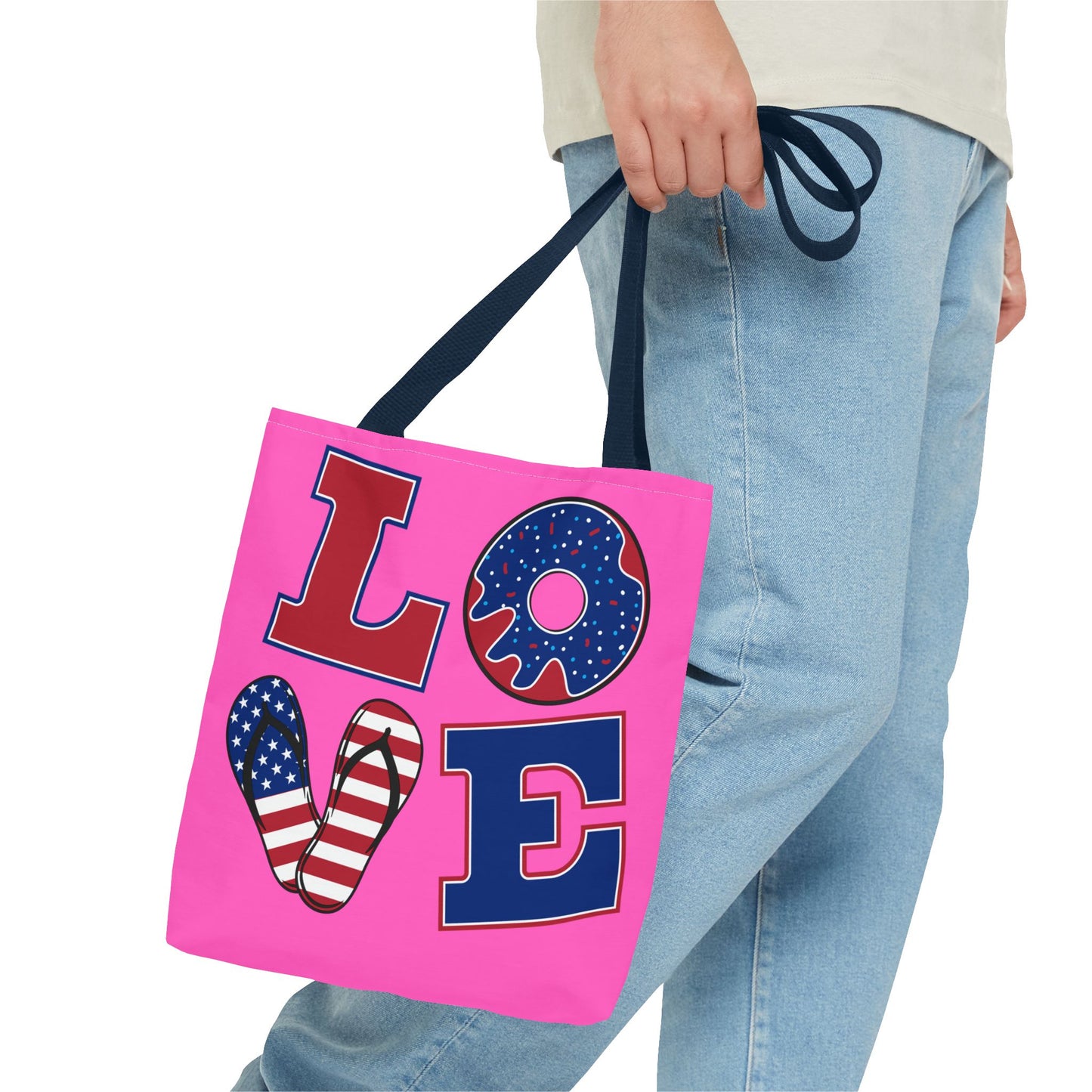 Pink Tote Bag - Vibrant and Playful Design for Summer Outings and Gifts