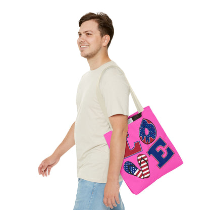 Pink Tote Bag - Vibrant and Playful Design for Summer Outings and Gifts