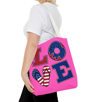 Pink Tote Bag - Vibrant and Playful Design for Summer Outings and Gifts