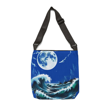 Wave Adjustable Tote Bag with Vibrant Colors and Adjustable Strap