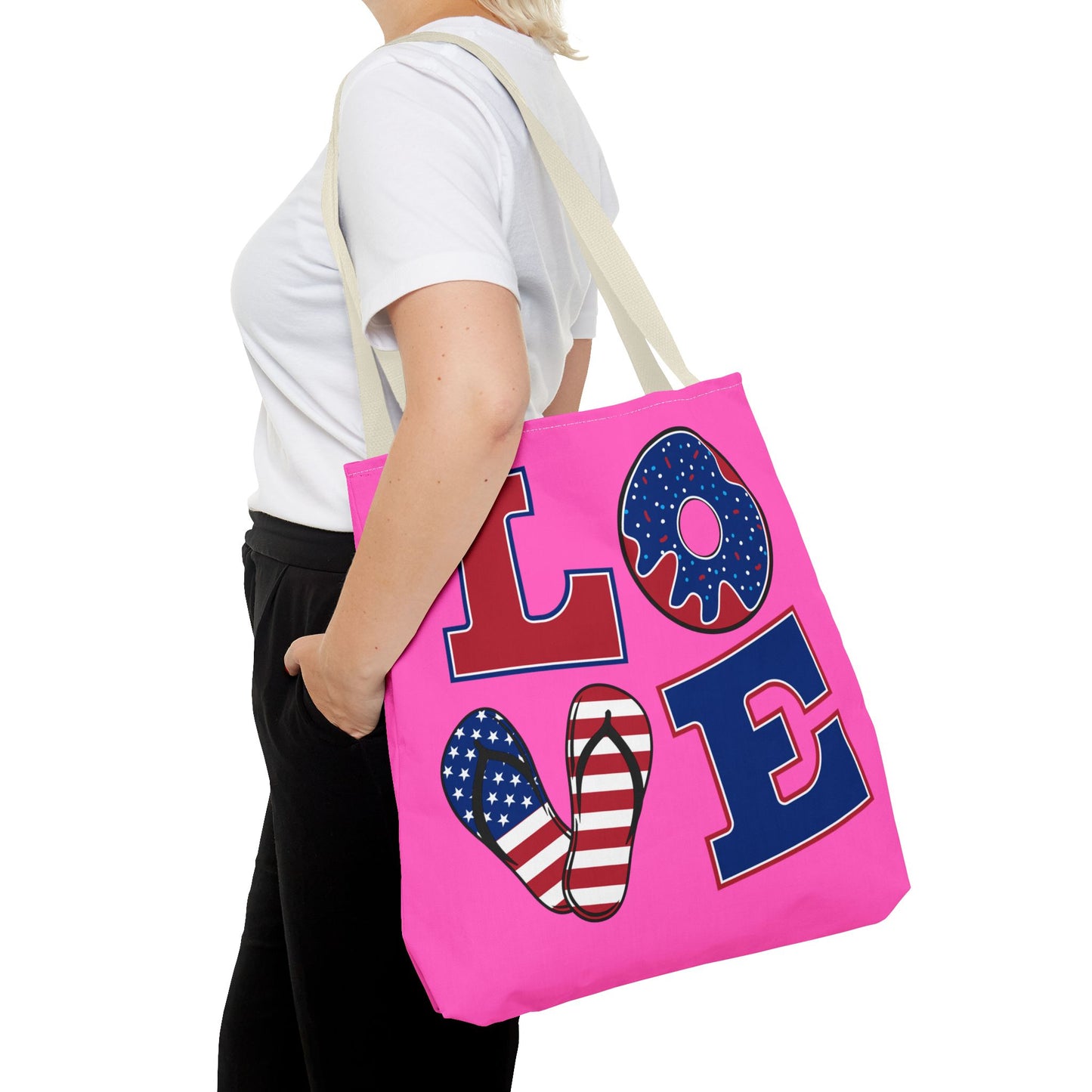 Pink Tote Bag - Vibrant and Playful Design for Summer Outings and Gifts