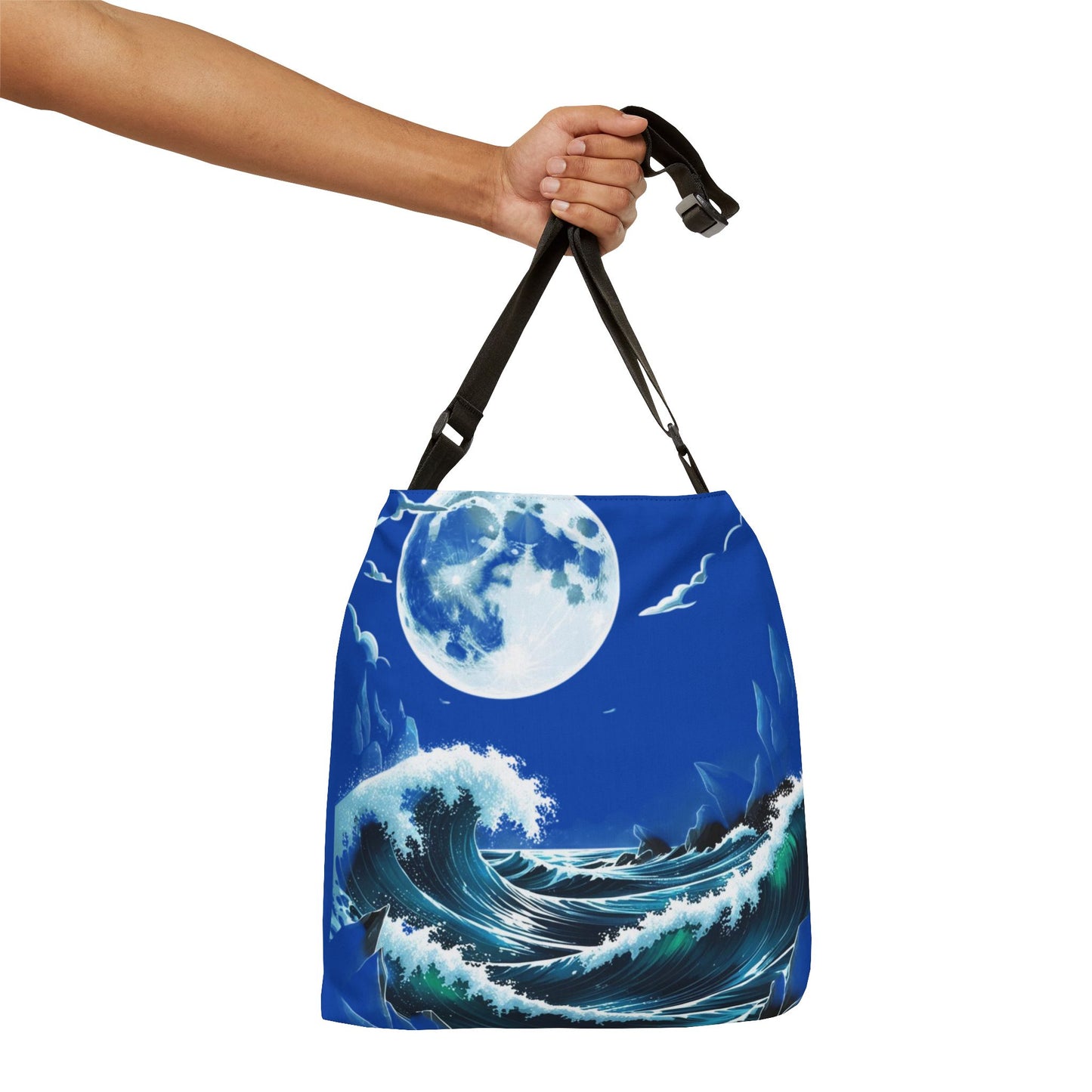 Wave Adjustable Tote Bag with Vibrant Colors and Adjustable Strap