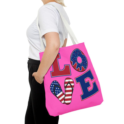 Pink Tote Bag - Vibrant and Playful Design for Summer Outings and Gifts