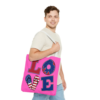 Pink Tote Bag - Vibrant and Playful Design for Summer Outings and Gifts