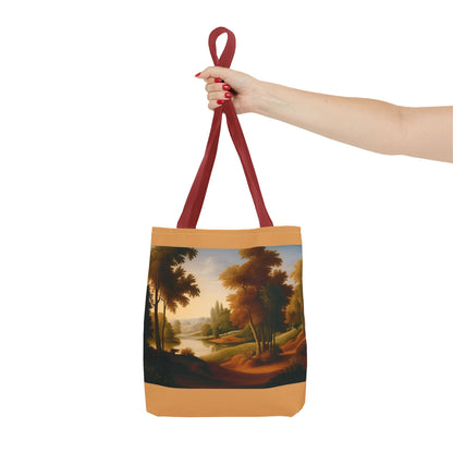 Polyester Tote Bag with Custom Prints and Multiple Handle Colors