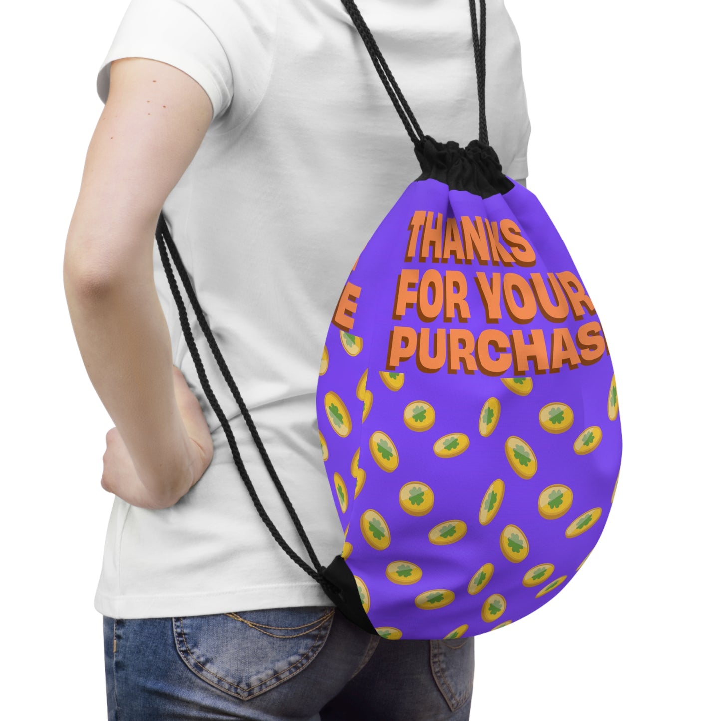 Drawstring Bag - Vibrant and Functional Polyester Bag for Active Individuals and Students