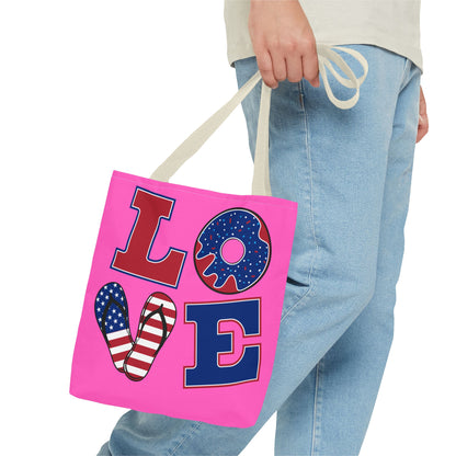 Pink Tote Bag - Vibrant and Playful Design for Summer Outings and Gifts