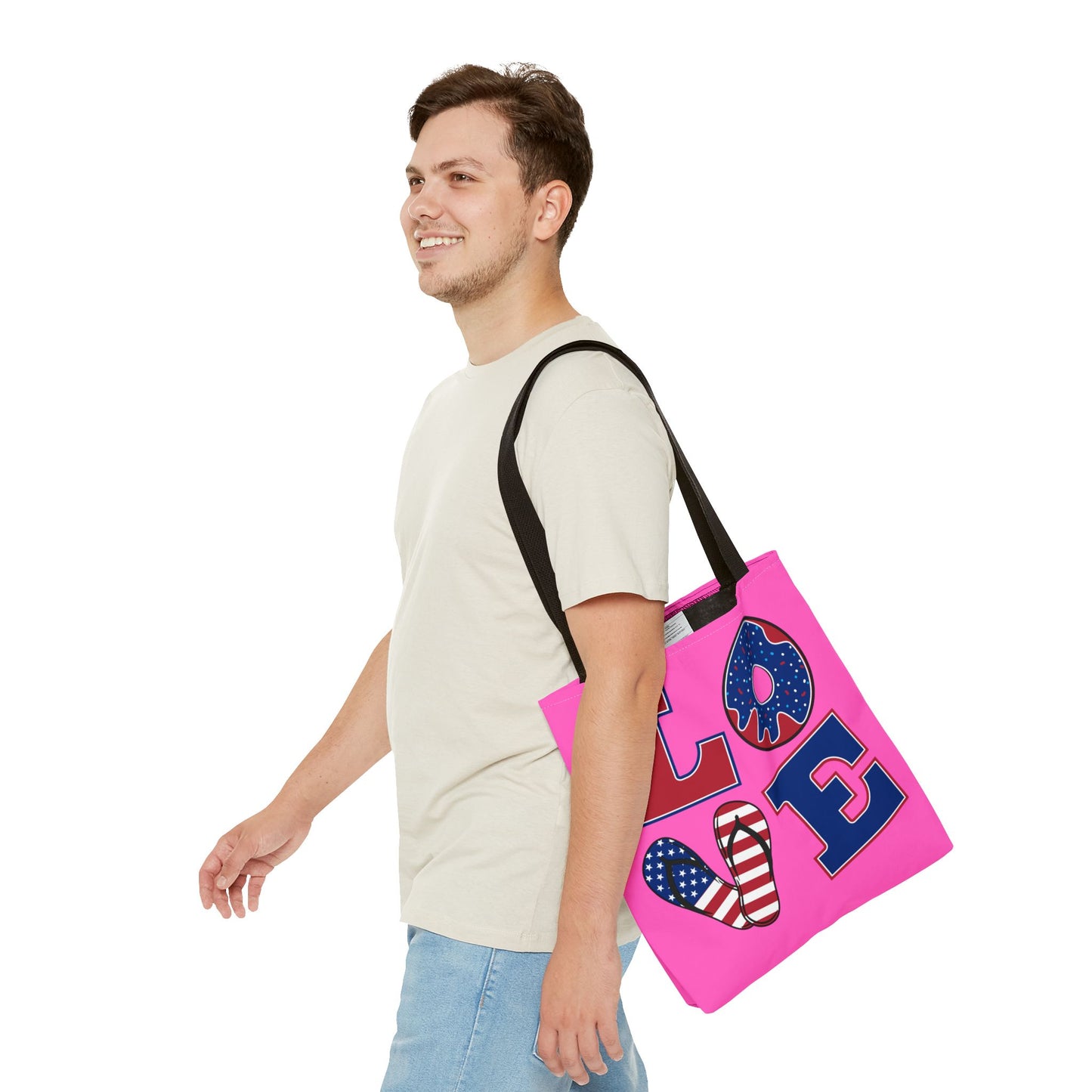 Pink Tote Bag - Vibrant and Playful Design for Summer Outings and Gifts