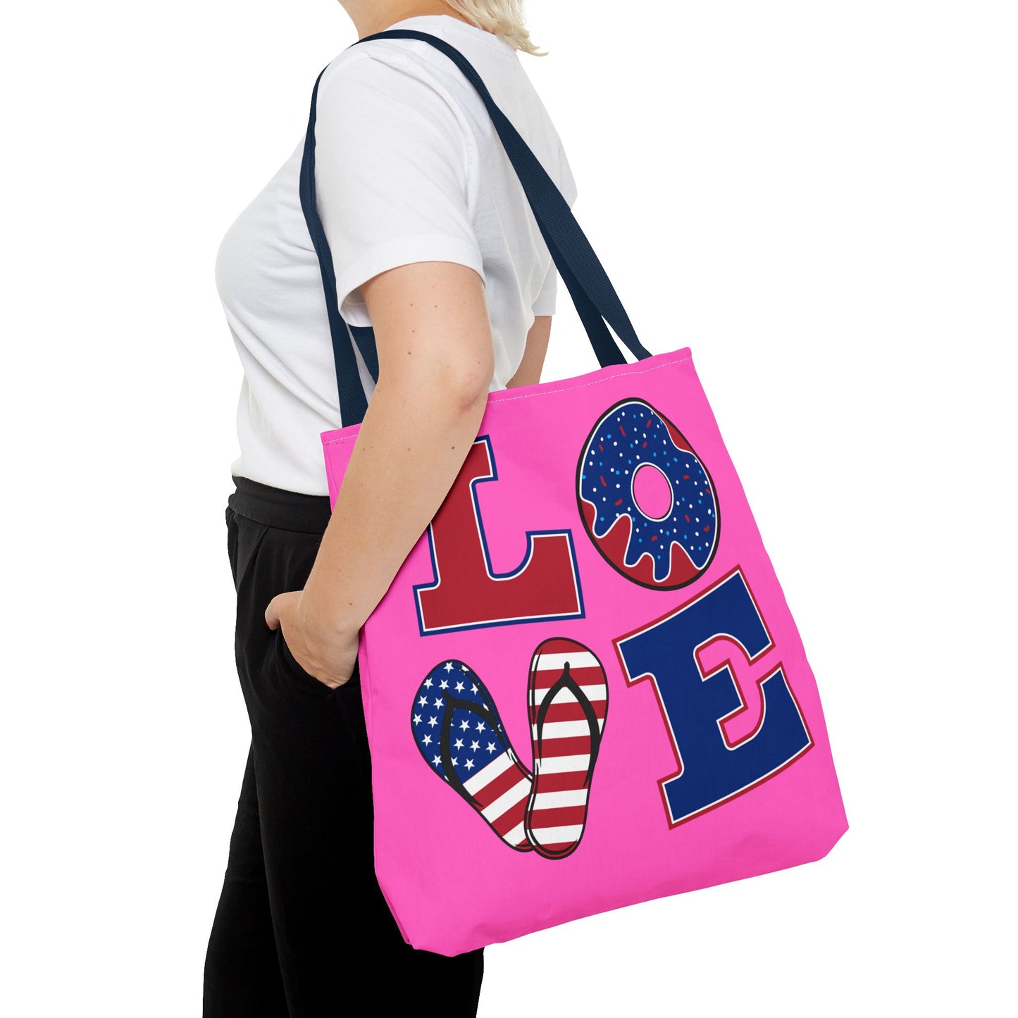 Pink Tote Bag - Vibrant and Playful Design for Summer Outings and Gifts