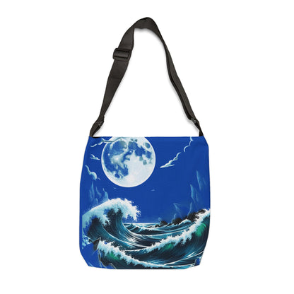 Wave Adjustable Tote Bag with Vibrant Colors and Adjustable Strap