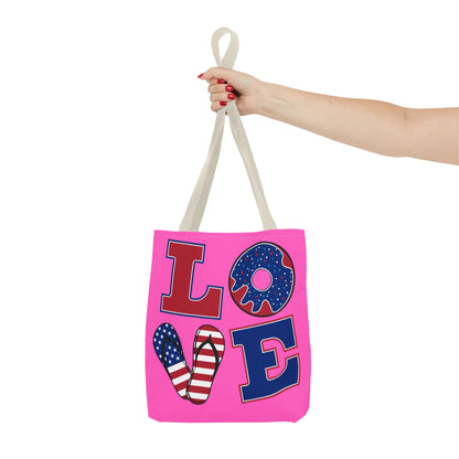 Pink Tote Bag - Vibrant and Playful Design for Summer Outings and Gifts