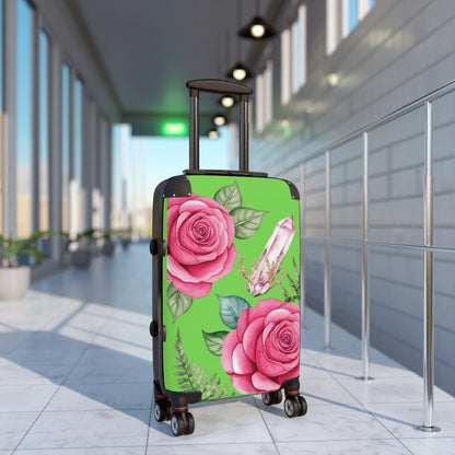 Suitcase with Roses and Crystal Motif Traveler's Dream Luggage