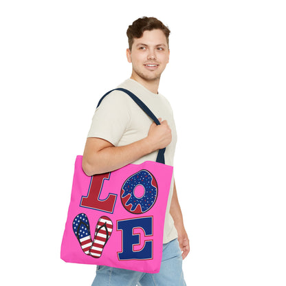 Pink Tote Bag - Vibrant and Playful Design for Summer Outings and Gifts